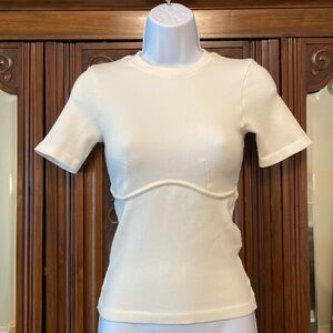 Fabletics size extra small stretchy cream top